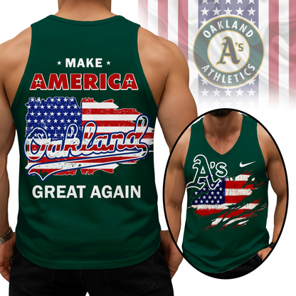 LIMITED EDITION - NEW CUSTOMIZED MLB23 OAS OAKLAND ATHLETICS UNISEX TANK TOP