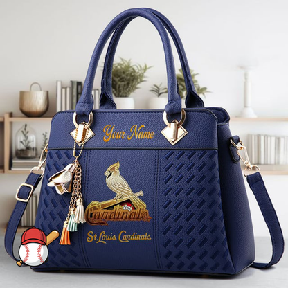 LIMITED EDITION - NEW CUSTOMIZED MLB24 SLC ST. LOUIS CARDINALS ZIP HANDBAG MULTICOLOR