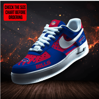 LIMITED EDITION - NEW CUSTOMIZED NFL03 BFB BUFFALO BILLS AF1 SNEAKERS