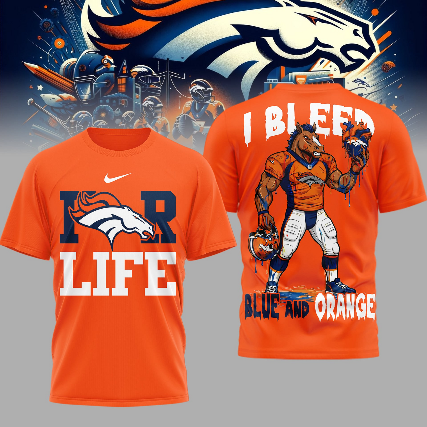 LIMITED EDITION - NEW CUSTOMIZED NFL13 DVB DV BRONCOS UNISEX T-SHIRT, POLO & HOODIE