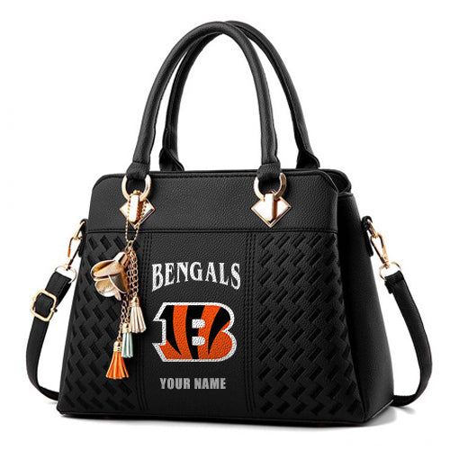 LIMITED EDITION - NEW CUSTOMIZED NFL16 CCB CINCINNATI BENGALS HANDBAG IN MULTIPLE COLORS