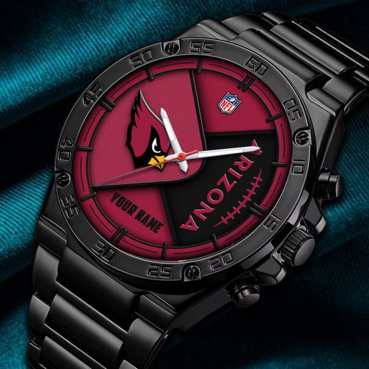 LIMITED EDITION - NEW CUSTOMIZED NFL20 ARC ARIZONA CARDINALS LUXURY STAINLESS STEEL WATCH