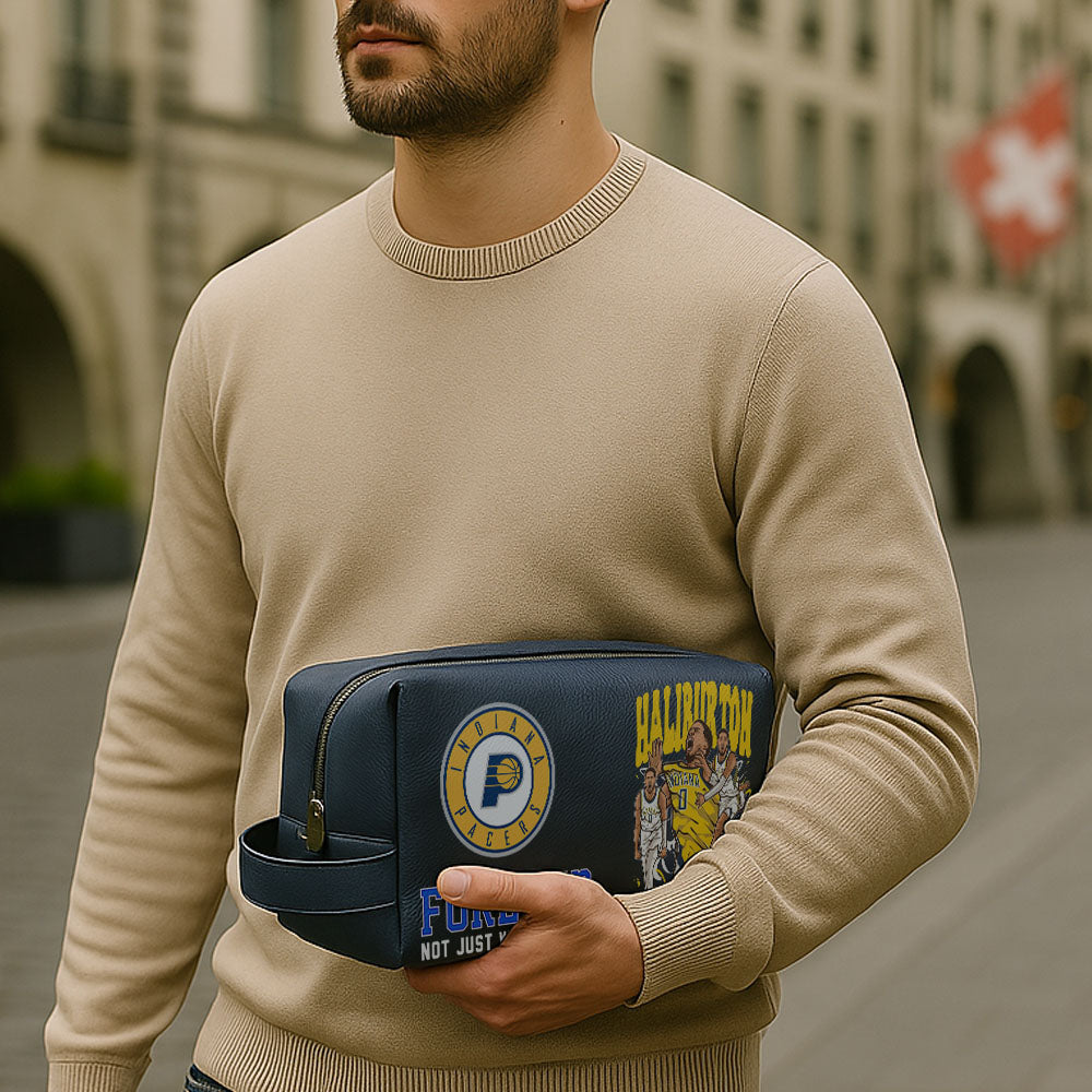 Indiana Pacers Leather Toiletry Bag