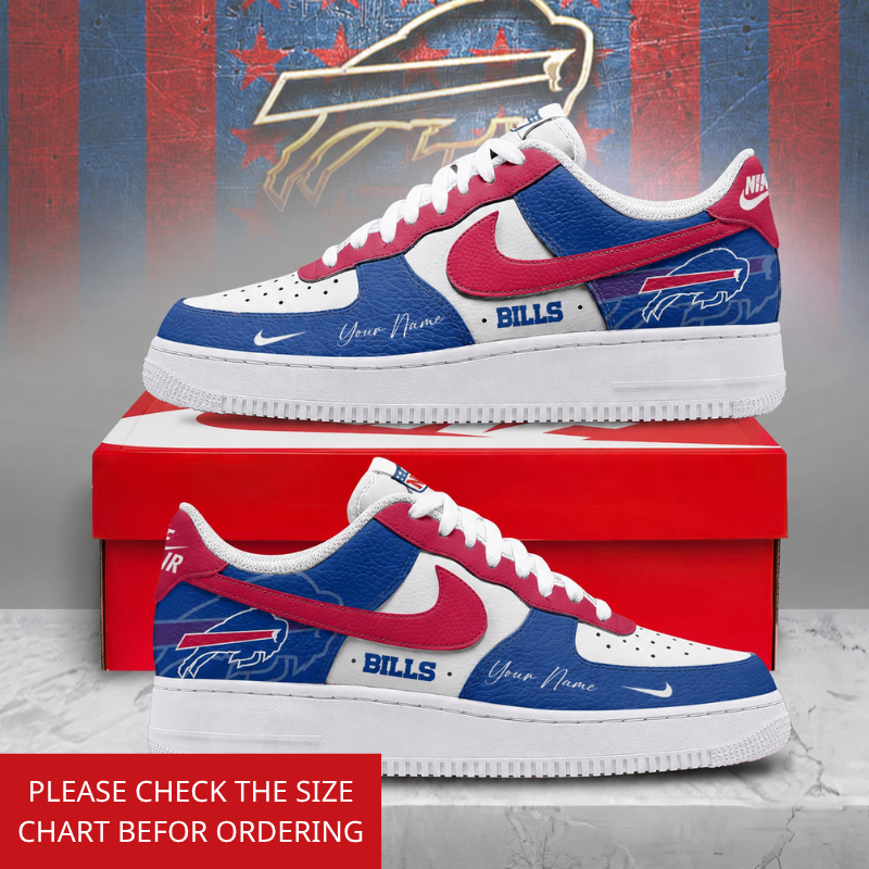 LIMITED EDITION - NEW CUSTOMIZED NFL03 BFB BUFFALO BILLS AF1 SHOES