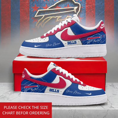 LIMITED EDITION - NEW CUSTOMIZED NFL03 BFB BUFFALO BILLS AF1 SHOES