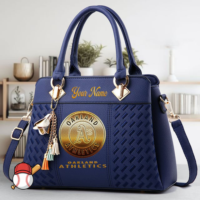 LIMITED EDITION - NEW CUSTOMIZED MLB23 OAS OAKLAND ATHLETICS ZIP HANDBAG MULTICOLOR