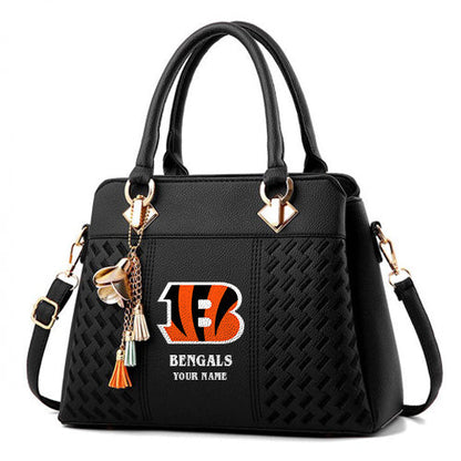 LIMITED EDITION - NEW CUSTOMIZED NFL16 CCB CINCINNATI BENGALS HANDBAG IN MULTIPLE COLORS