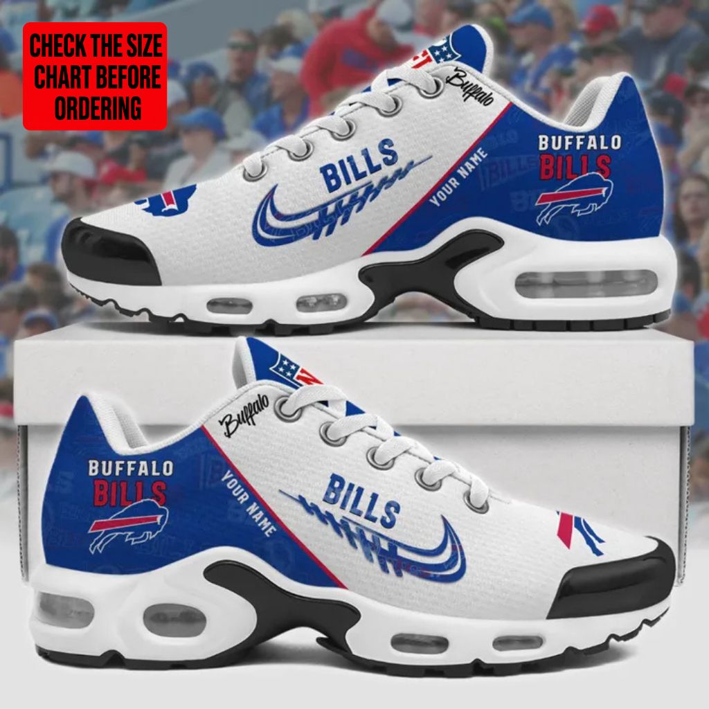 LIMITED EDITION - NEW CUSTOMIZED NFL03 BFB BUFFALO BILLS AIR MAX PLUS SNEAKERS