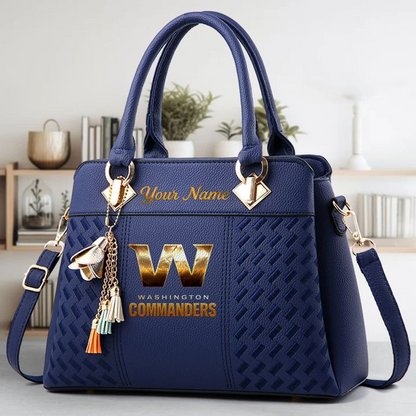 LIMITED EDITION - NEW CUSTOMIZED NFL12 WTC WASHINGTON COMMANDERS LUXURY HANDBAG IN MULTIPLE COLORS