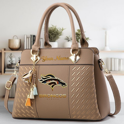 LIMITED EDITION - NEW CUSTOMIZED NFL13 DVB DENVER BRONCOS LUXURY HANDBAG IN MULTIPLE COLORS