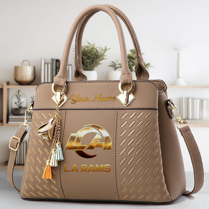 LIMITED EDITION - NEW CUSTOMIZED NFL22 LAR LOS ANGELES RAMS LUXURY HANDBAG IN MULTIPLE COLORS
