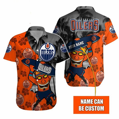 LIMITED EDITION - NEW CUSTOMIZED NHL03 EMO EDMONTON OILERS UNISEX HAWAIIAN SHIRT