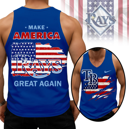 LIMITED EDITION - NEW CUSTOMIZED MLB21 TBR TAMPA BAY RAYS UNISEX TANK TOP