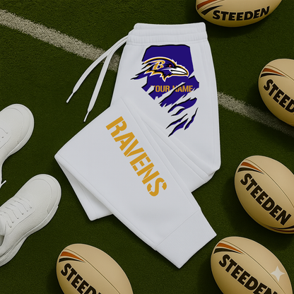 LIMITED EDITION - NEW PERSONALIZED NFL28 BTR BALTIMORE RAVENS JOGGERS