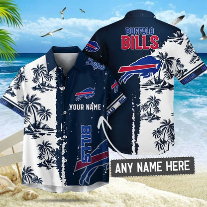 LIMITED EDITION - NEW CUSTOMIZED NFL03 BFB BUFFALO BILLS UNISEX HAWAIIAN SHIRT & SHORTS SET