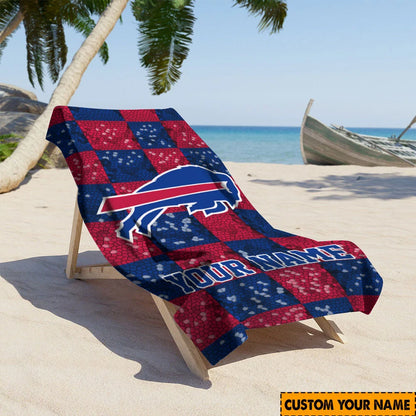 LIMITED EDITION - NEW CUSTOMIZED NFL03 BFB BUFFALO BILLS BEACH TOWEL