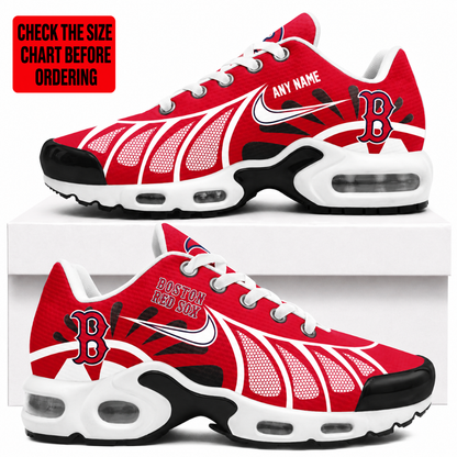 LIMITED EDITION - NEW CUSTOMIZED MLB03 BRS BOSTON RED SOX AIR MAX PLUS SNEAKERS