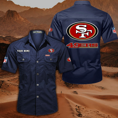 SPECIAL EDITION - NEW CUSTOMIZED NFL11 SF49 SAN FRANCISCO 49ERS MUTICOLOR MEN'S CARGO SHIRT