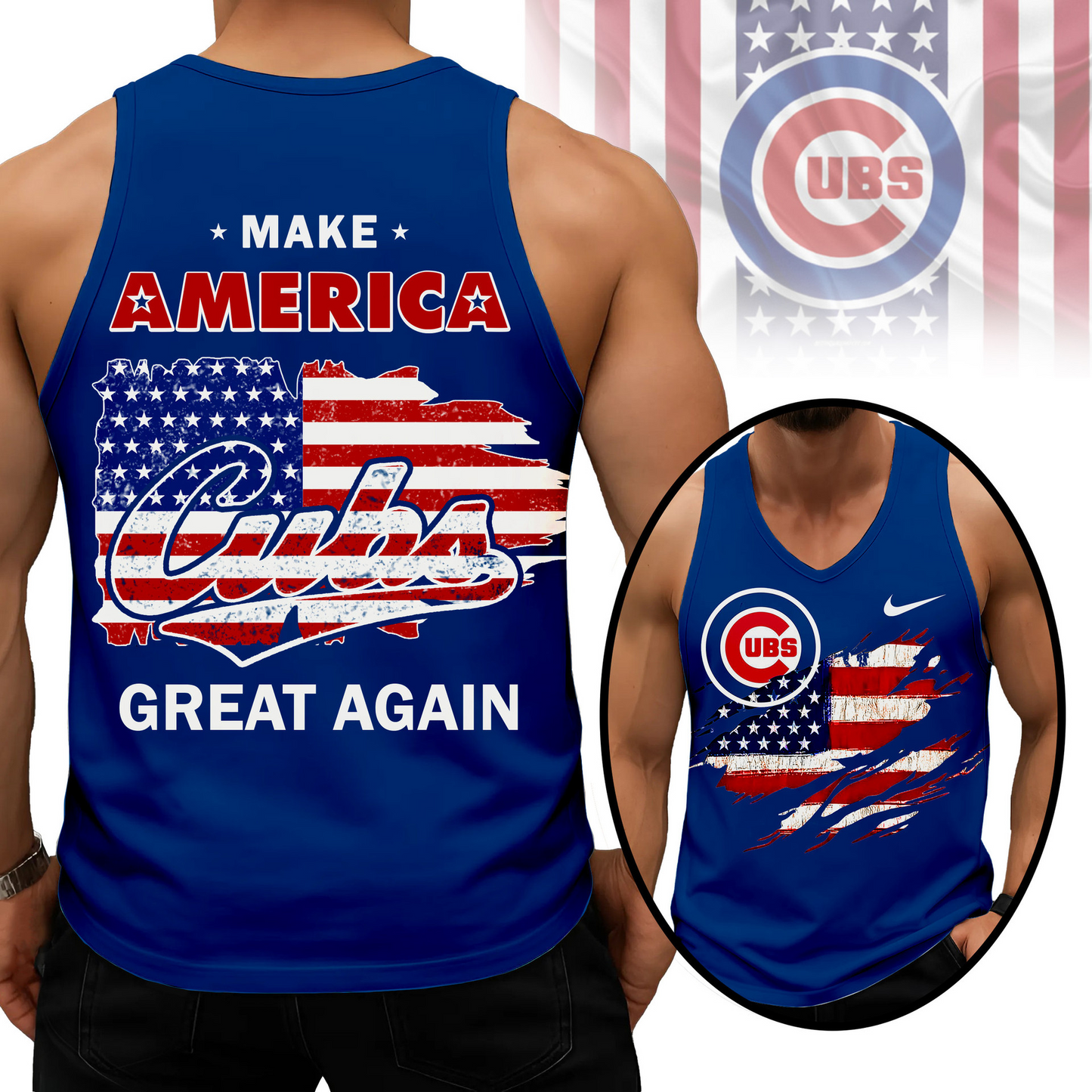LIMITED EDITION - NEW CUSTOMIZED MLB04 CCS CHICAGO CUBS UNISEX TANK TOP