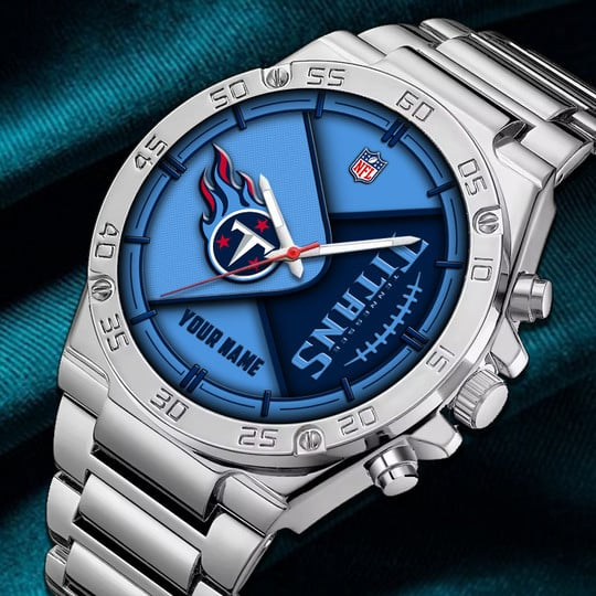 LIMITED EDITION - NEW CUSTOMIZED NFL31 TST TENNESSEE TITANS LUXURY STAINLESS STEEL WATCH