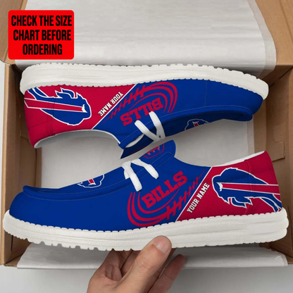[SPECIAL OFFER] NEW CUSTOMIZED NFL03 BFB BUFFALO BILLS LOAFER SHOES