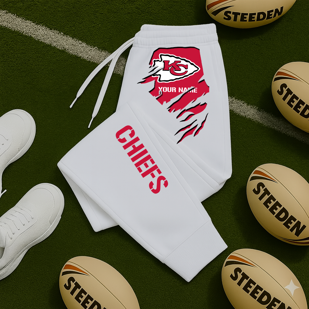LIMITED EDITION - NEW PERSONALIZED NFL01 KCC KANSAS CITY CHIEFS JOGGERS