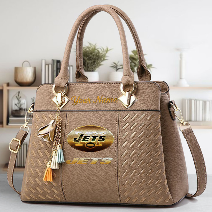 LIMITED EDITION - NEW CUSTOMIZED NFL25 NYJ NEW YORK JETS LUXURY HANDBAG IN MULTIPLE COLORS