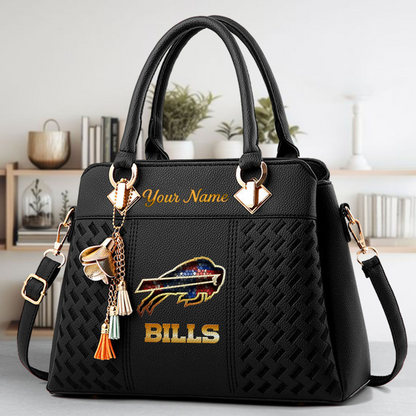 LIMITED EDITION - NEW CUSTOMIZED NFL03 BFB BUFFALO BILLS LUXURY HANDBAG IN MULTIPLE COLORS