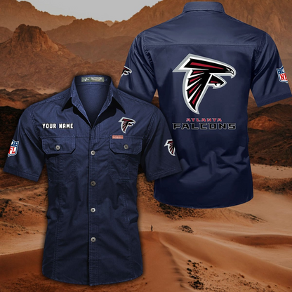 SPECIAL EDITION - NEW CUSTOMIZED NFL18 ATF ATLANTA FALCONS MUTICOLOR MEN'S CARGO SHIRT
