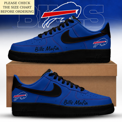 LIMITED EDITION - NEW CUSTOMIZED NFL03 BFB BUFFALO BILLS AF1 SHOES