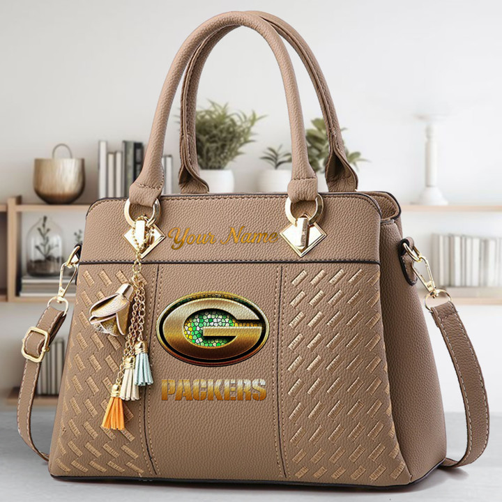 LIMITED EDITION - NEW CUSTOMIZED NFL08 GBP GREEN BAY PACKERS LUXURY HANDBAG IN MULTIPLE COLORS