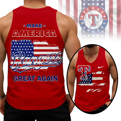 LIMITED EDITION - NEW CUSTOMIZED MLB08 TRS TEXAS RANGERS UNISEX TANK TOP
