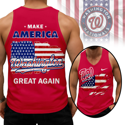 LIMITED EDITION - NEW CUSTOMIZED MLB28 WNS WASHINGTON NATIONALS UNISEX TANK TOP