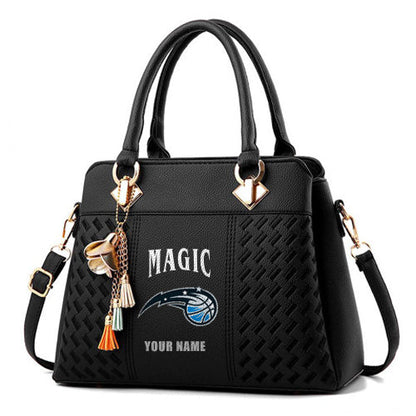 LIMITED EDITION - NEW CUSTOMIZED NBA15 OMA ORLANDO MAGIC ZIP HANDBAG MULTICOLOR
