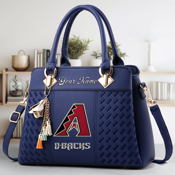 LIMITED EDITION - NEW CUSTOMIZED MLB07 ADS ARIZONA DIAMONDBACKS ZIP HANDBAG MULTICOLOR