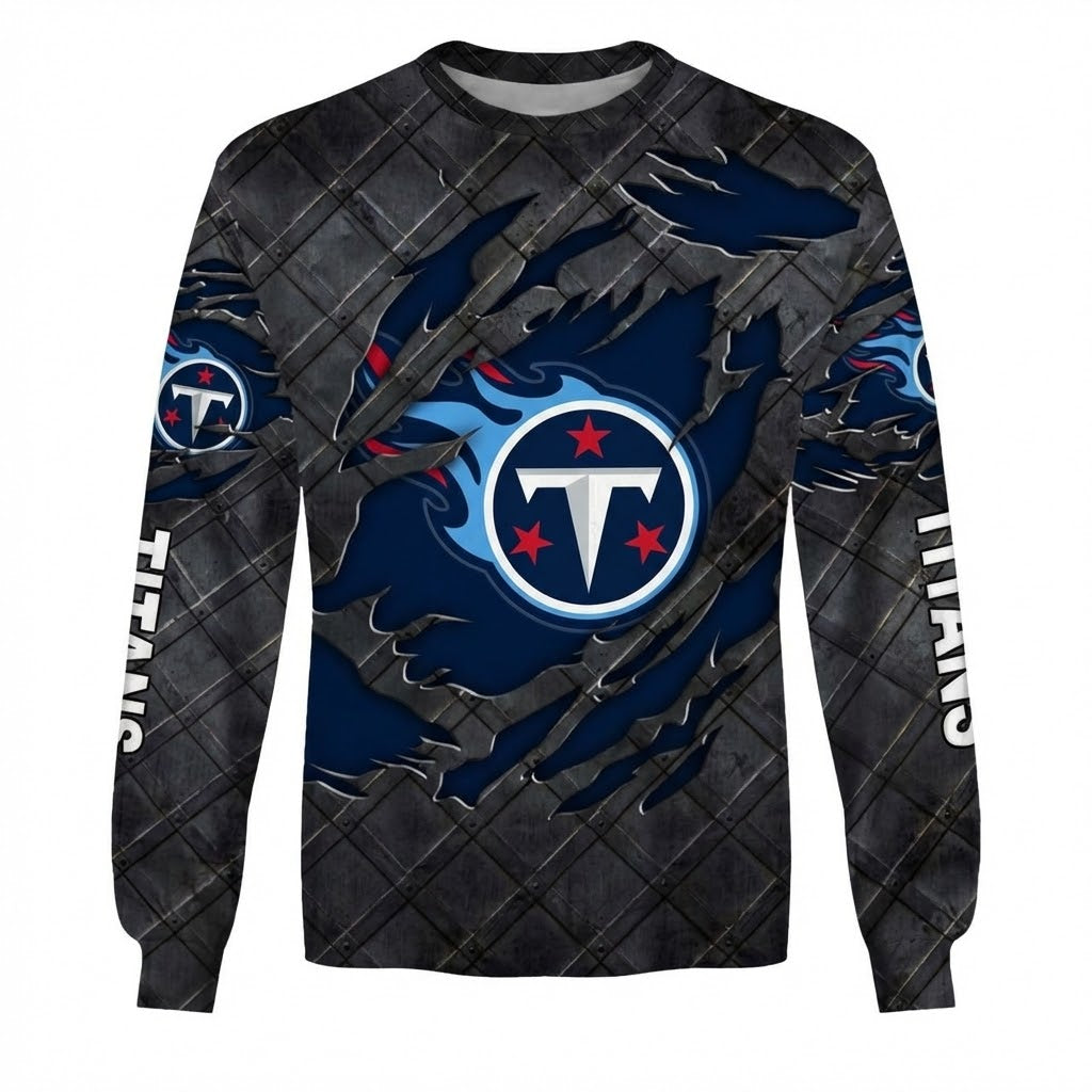 LIMITED EDITION - NEW CUSTOMIZED NFL31 TST TENNESSEE TITANS UNISEX T-SHIRT, POLO, HOODIE & JACKETS