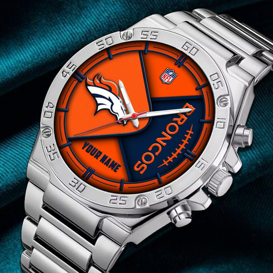 LIMITED EDITION - NEW CUSTOMIZED NFL13 DVB DENVER BRONCOS LUXURY STAINLESS STEEL WATCH