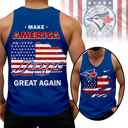 LIMITED EDITION - NEW CUSTOMIZED MLB12 TBJ TORONTO BLUE JAYS UNISEX TANK TOP