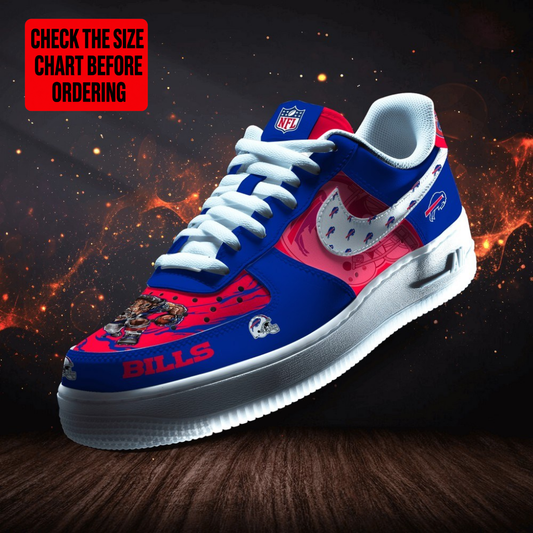 LIMITED EDITION - NEW CUSTOMIZED NFL03 BFB BUFFALO BILLS AF1 SHOES