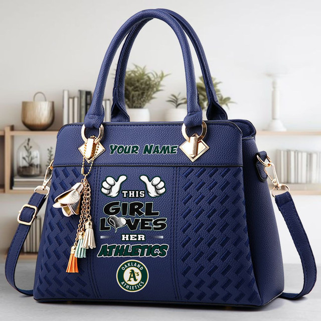 LIMITED EDITION - NEW CUSTOMIZED MLB23 OAS OAKLAND ATHLETICS ZIP HANDBAG MULTICOLOR