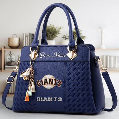 LIMITED EDITION - NEW CUSTOMIZED MLB06 SFG SAN FRANCISCO GIANTS ZIP HANDBAG MULTICOLOR