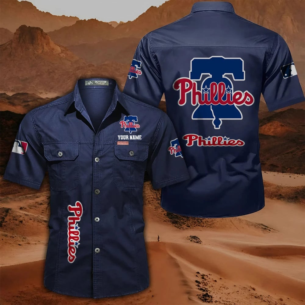 LIMITED EDITION - NEW CUSTOMIZED MLB11 PPS PHILADELPHIA PHILLIES MEN'S CARGO SHIRT