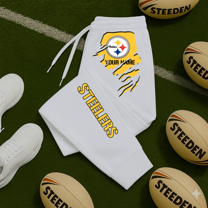 LIMITED EDITION - NEW PERSONALIZED NFL14 PSB PITTSBURGH STEELERS JOGGERS