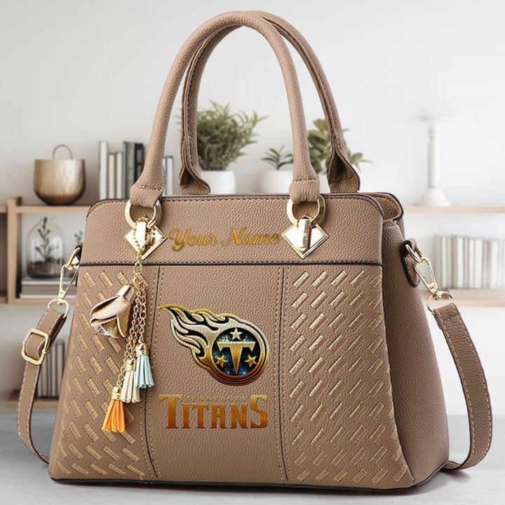LIMITED EDITION - NEW CUSTOMIZED NFL31 TST TENNESSEE TITANS LUXURY HANDBAG IN MULTIPLE COLORS