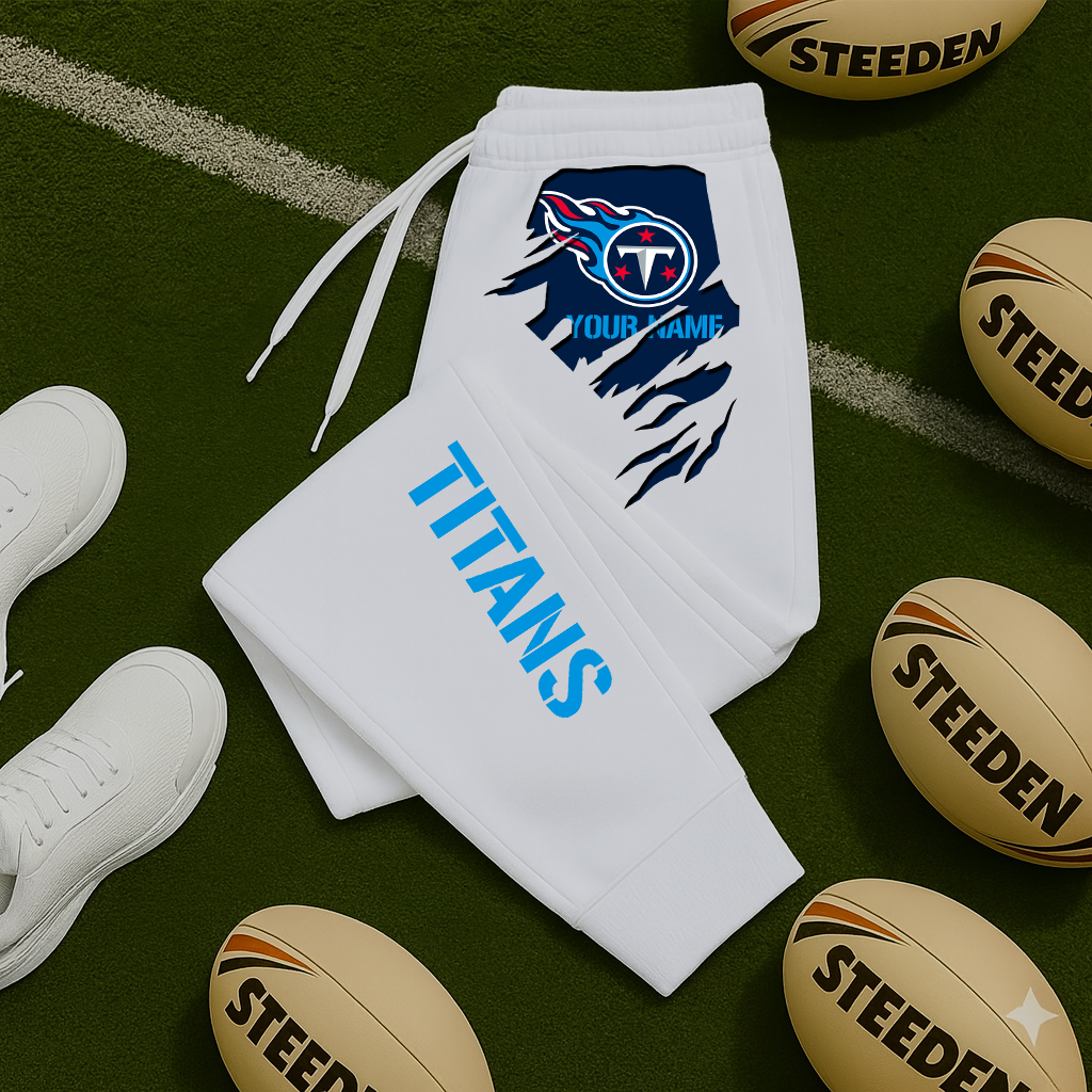 LIMITED EDITION - NEW PERSONALIZED NFL31 TST TENNESSEE TITANS JOGGERS