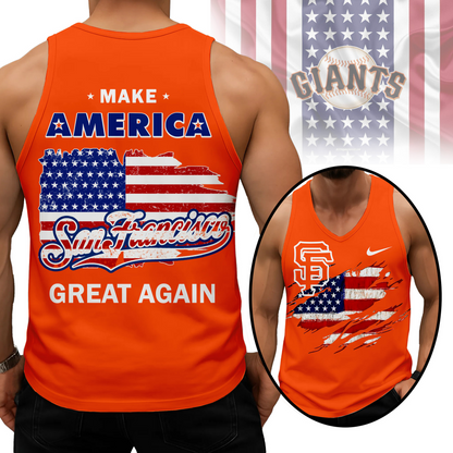 LIMITED EDITION - NEW CUSTOMIZED MLB06 SFG SAN FRANCISCO GIANTS UNISEX TANK TOP