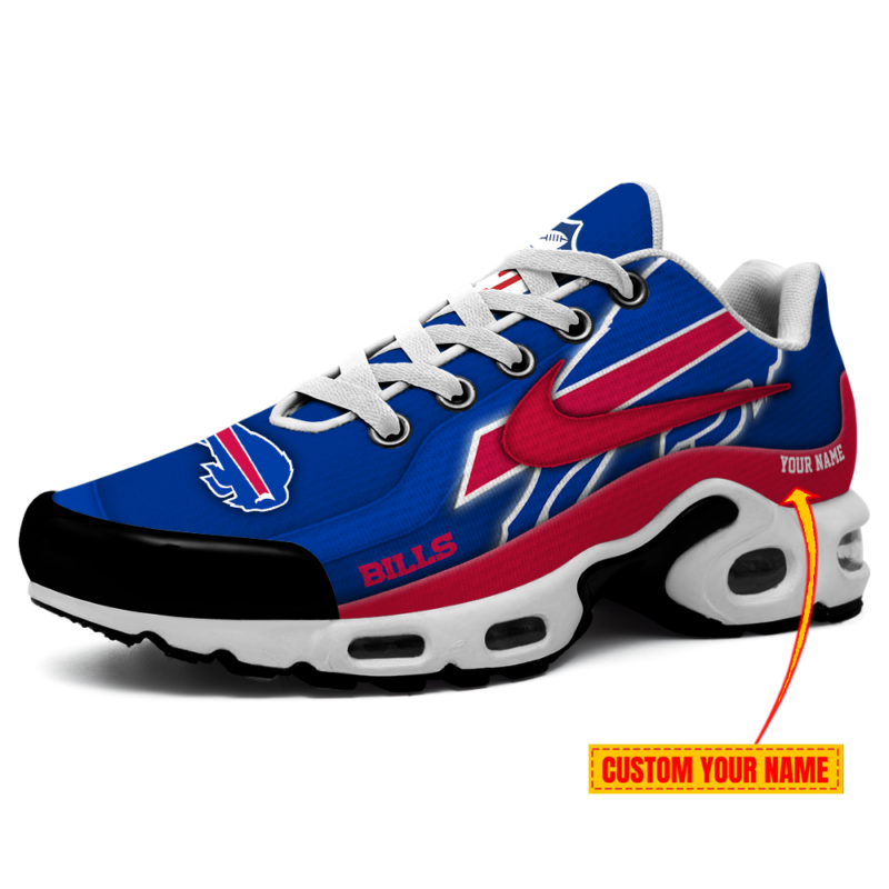 LIMITED EDITION - NEW CUSTOMIZED NFL03 BFB BUFFALO BILLS AIR MAX PLUS SNEAKERS