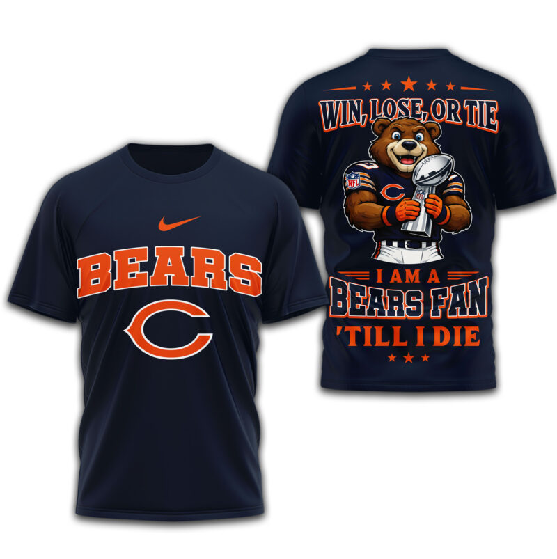 LIMITED EDITION - NEW CUSTOMIZED NFL26 CCB CHICAGO BEARS UNISEX T-SHIRT, POLO, HOODIE & JACKETS