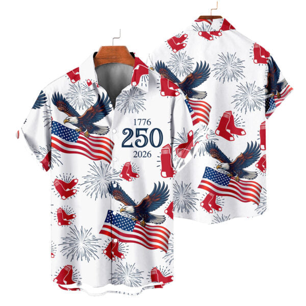 LIMITED EDITION - NEW CUSTOMIZED MLB03 BRS BOSTON RED SOX UNISEX HAWAIIAN SHIRT