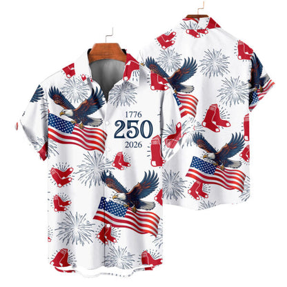 LIMITED EDITION - NEW CUSTOMIZED MLB03 BRS BOSTON RED SOX UNISEX HAWAIIAN SHIRT